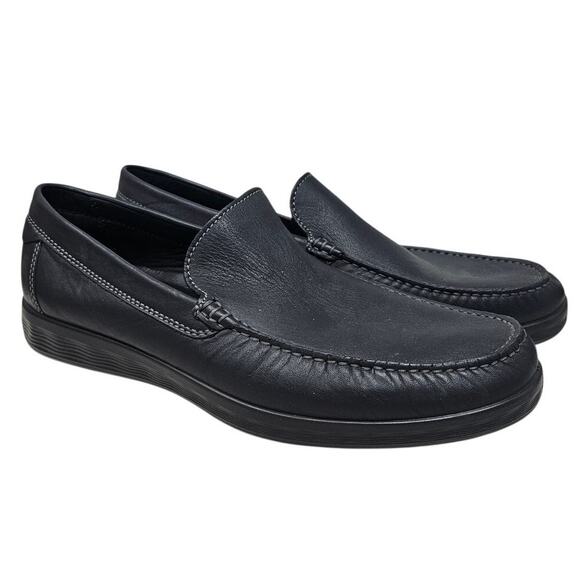 ECCO 45 S Lite Moc Loafer Professional Black Leather Slip On Career Comfort main image 4